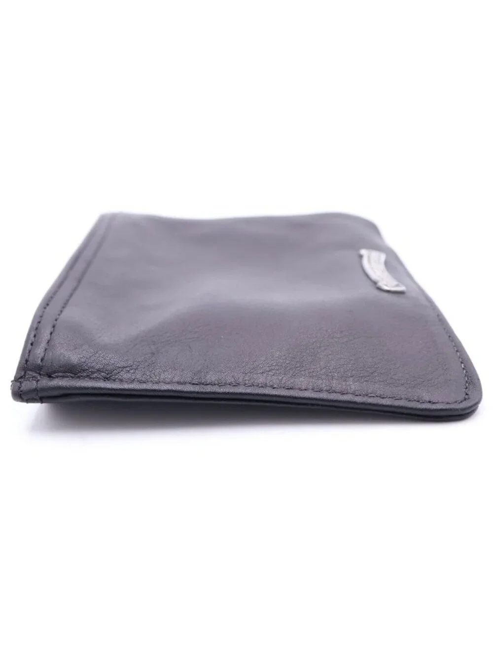 Chrome Hearts Zpr Chng Change Purse Leather Coin Case Black